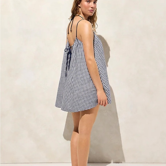 J. Crew Black and White Gingham Mini Dress - Picture 2 of 4